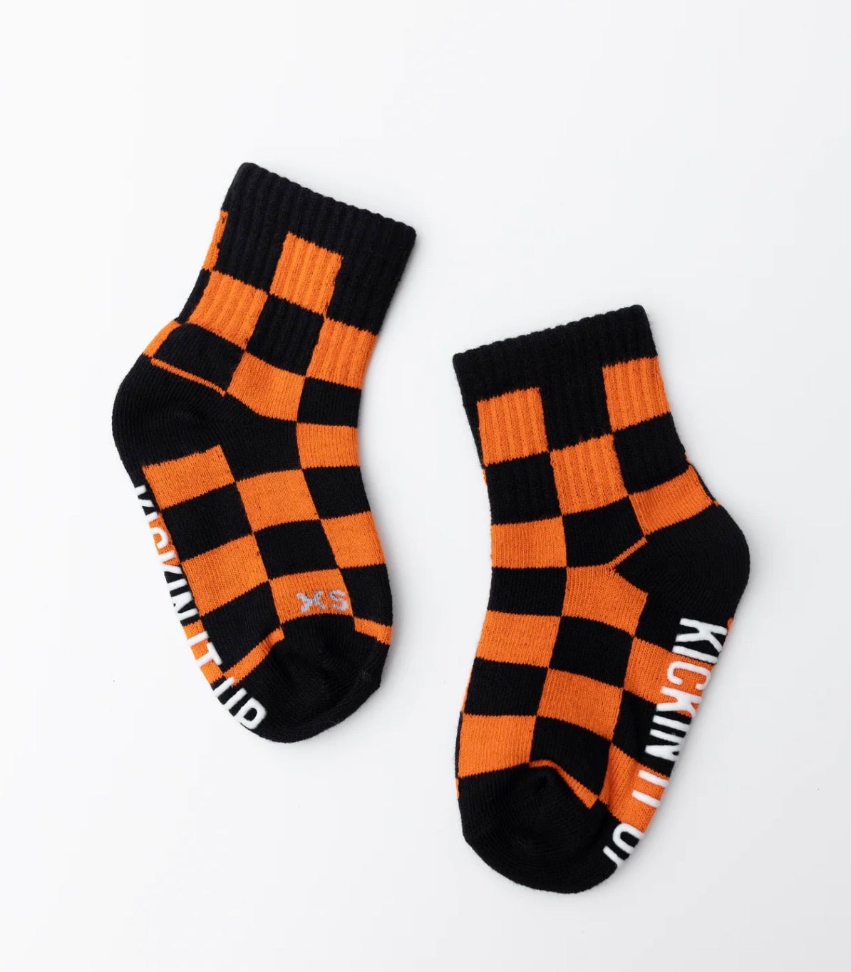 Orange Checkered Sock