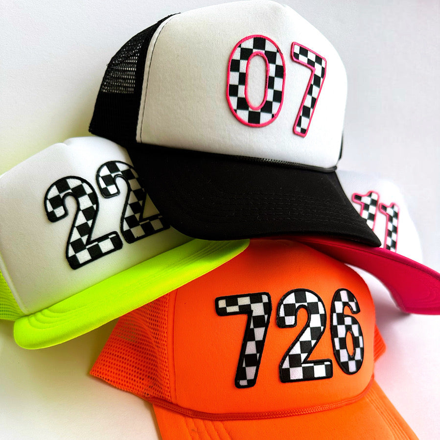 YOUTH Personalized Number Patch Hats