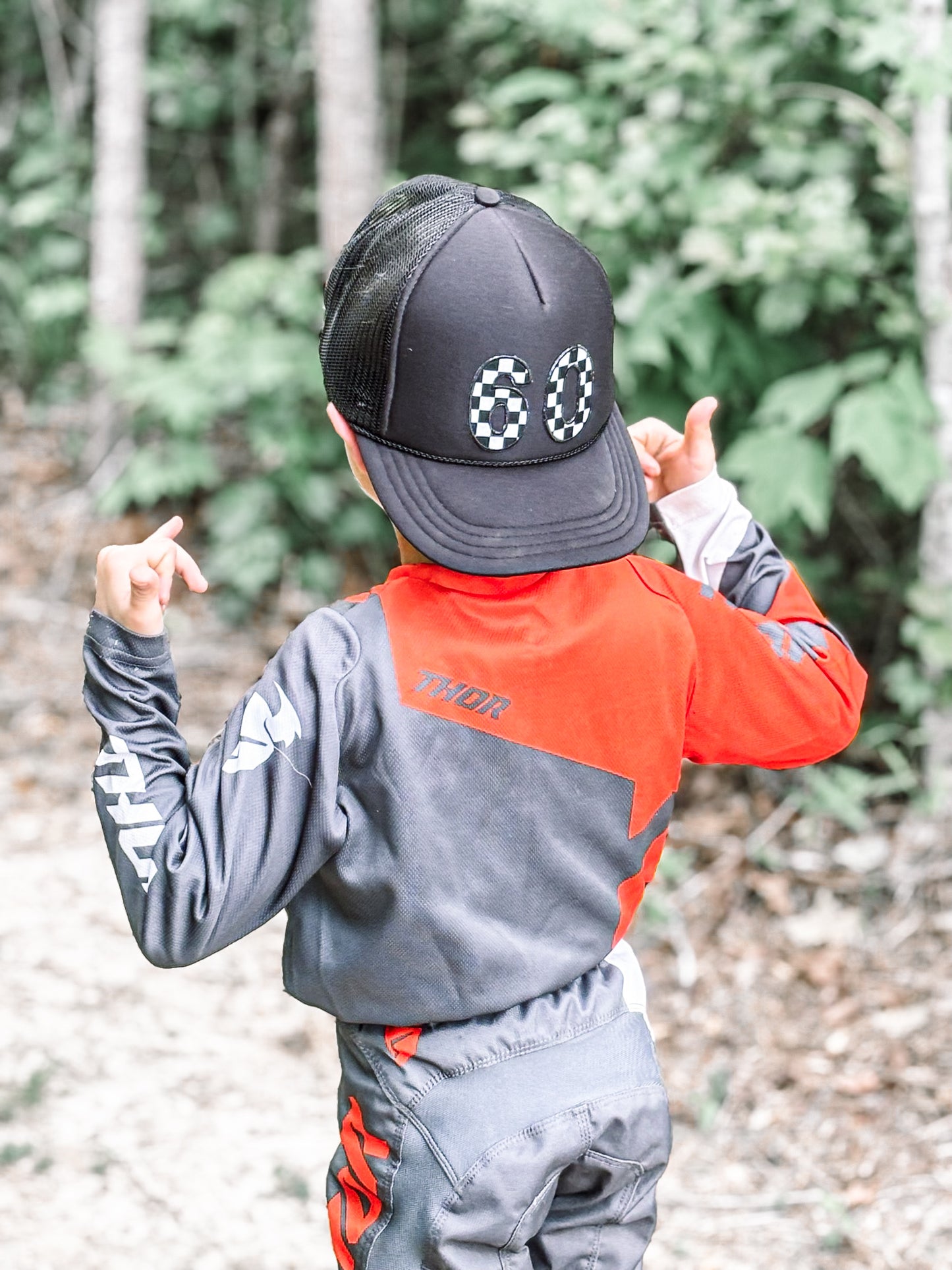 YOUTH Personalized Number Patch Hats