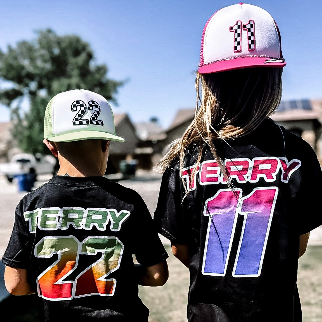 YOUTH Personalized Number Patch Hats