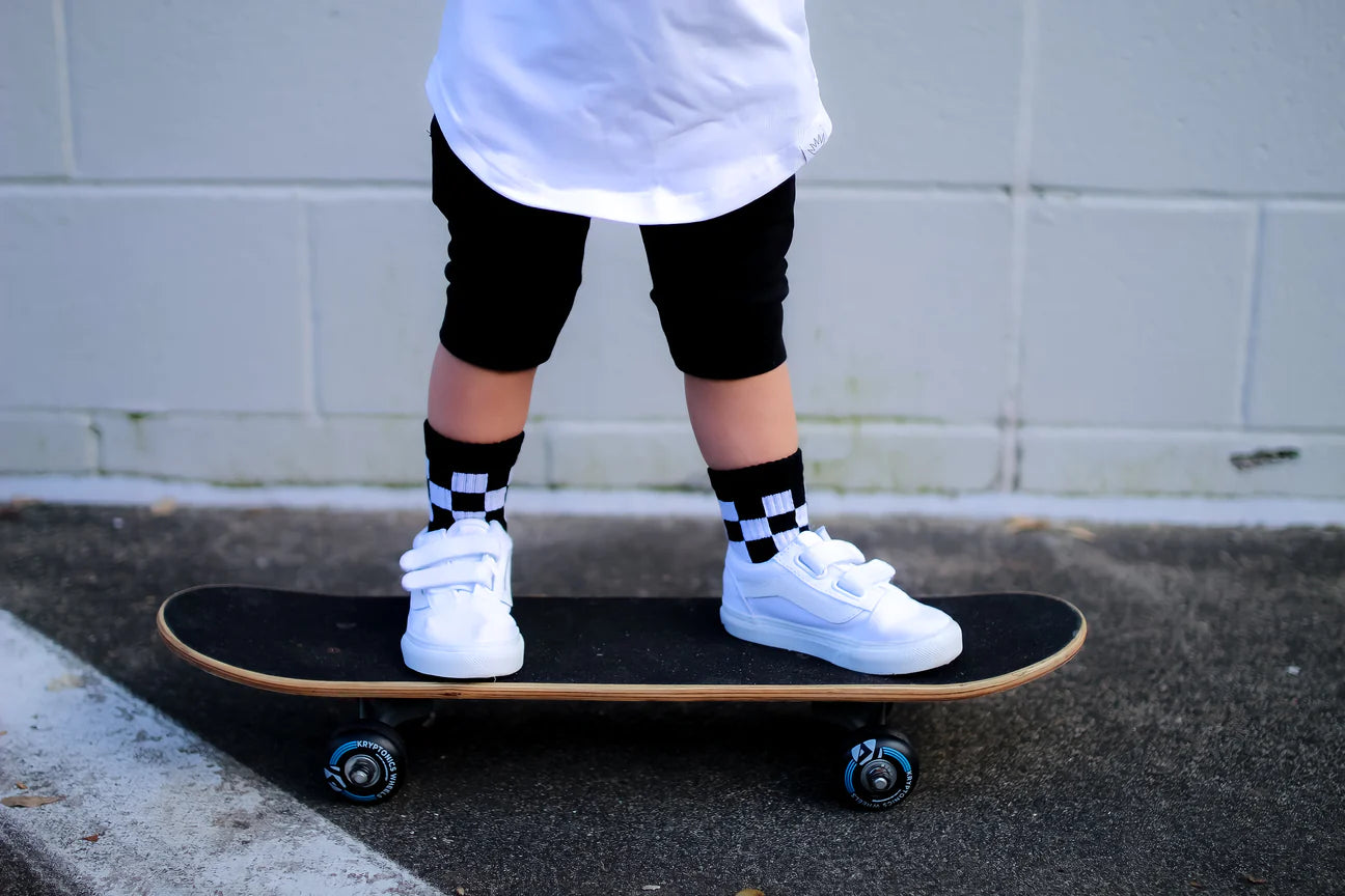 Black Checkered Socks