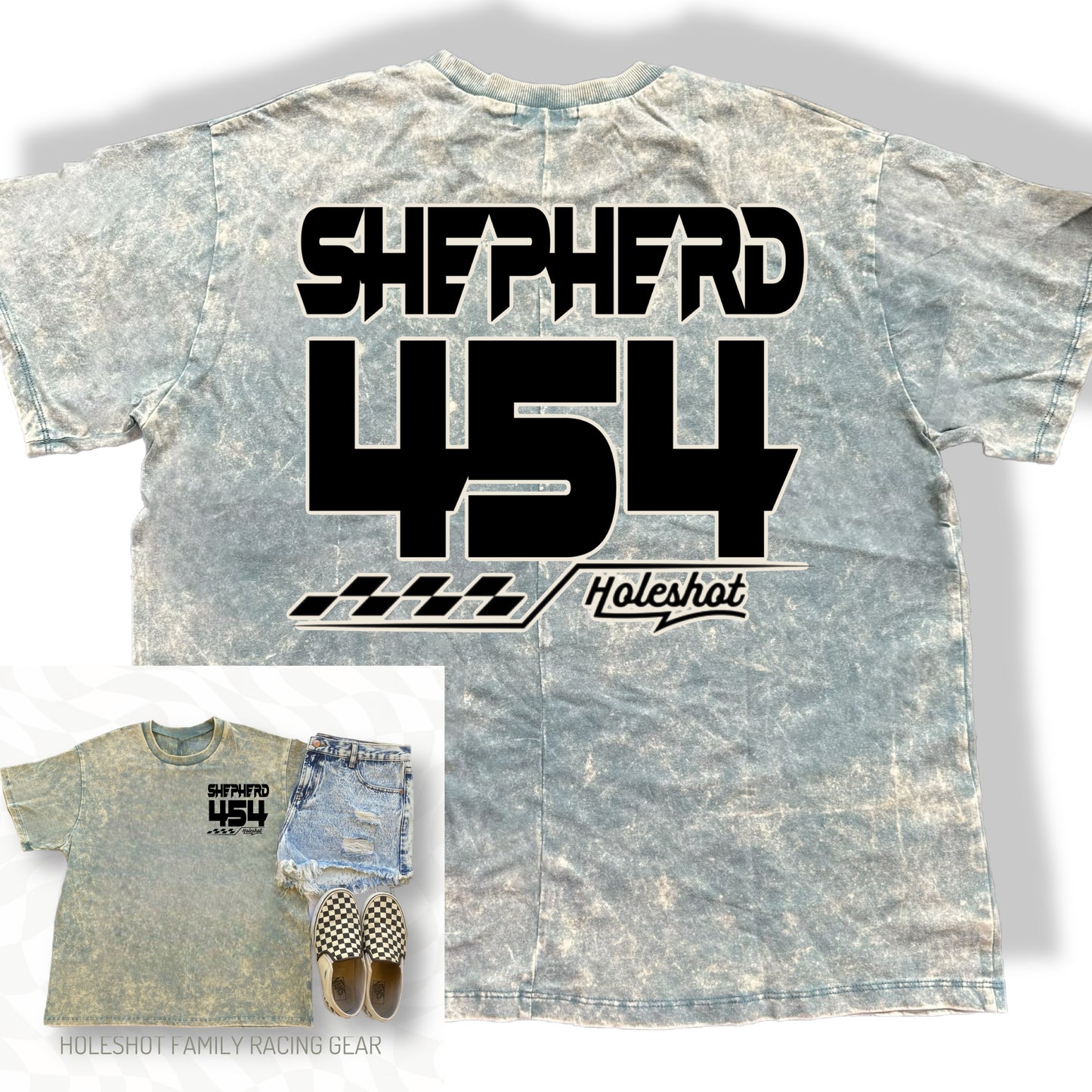 Acid Wash Personalized Tshirt