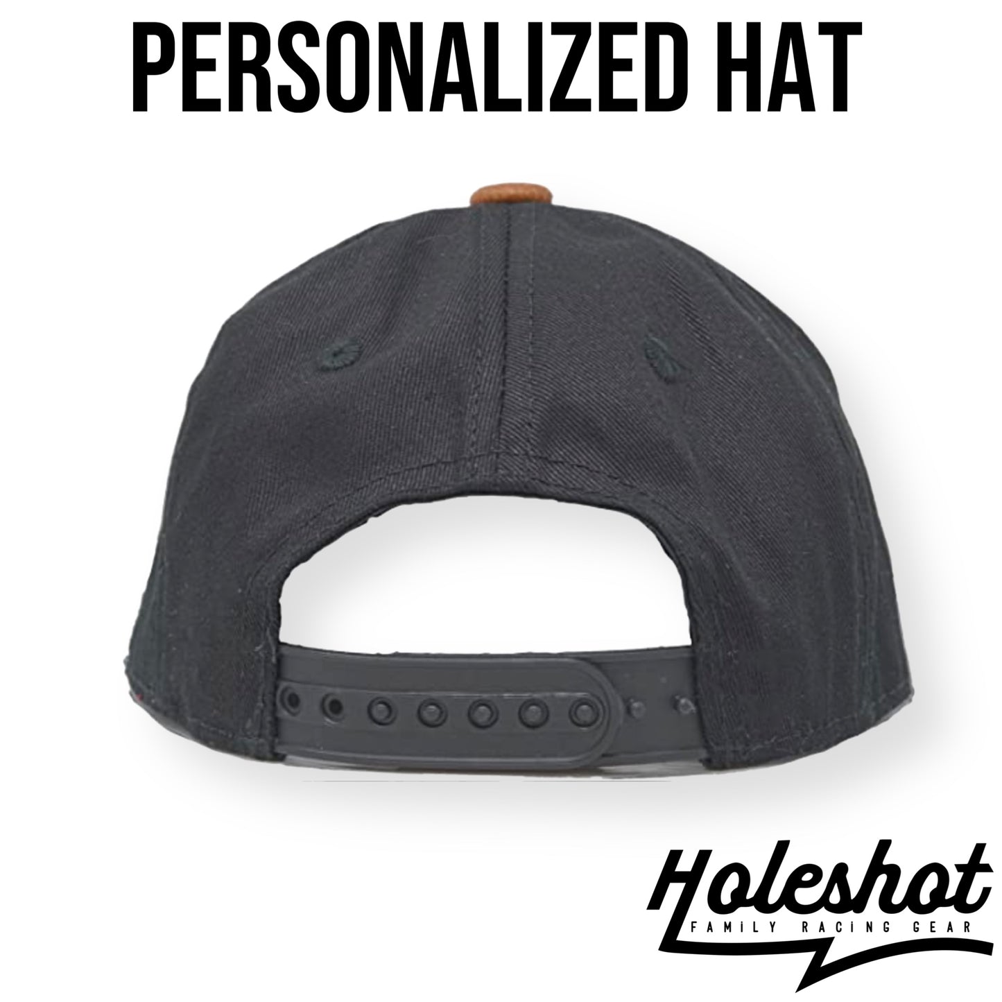 Faux Leather Brim Personalized Hat
