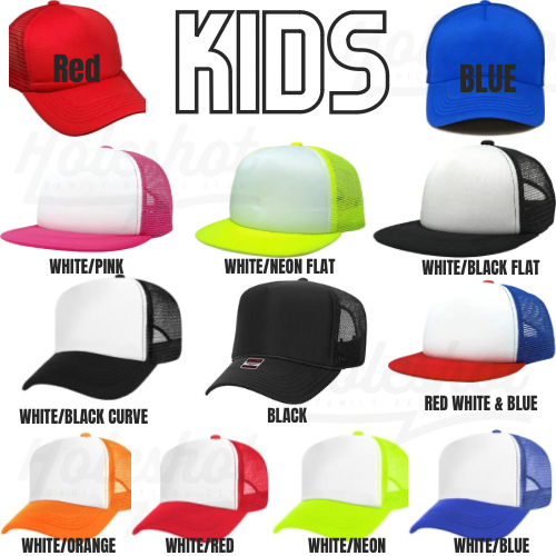 YOUTH Personalized Number Patch Hats