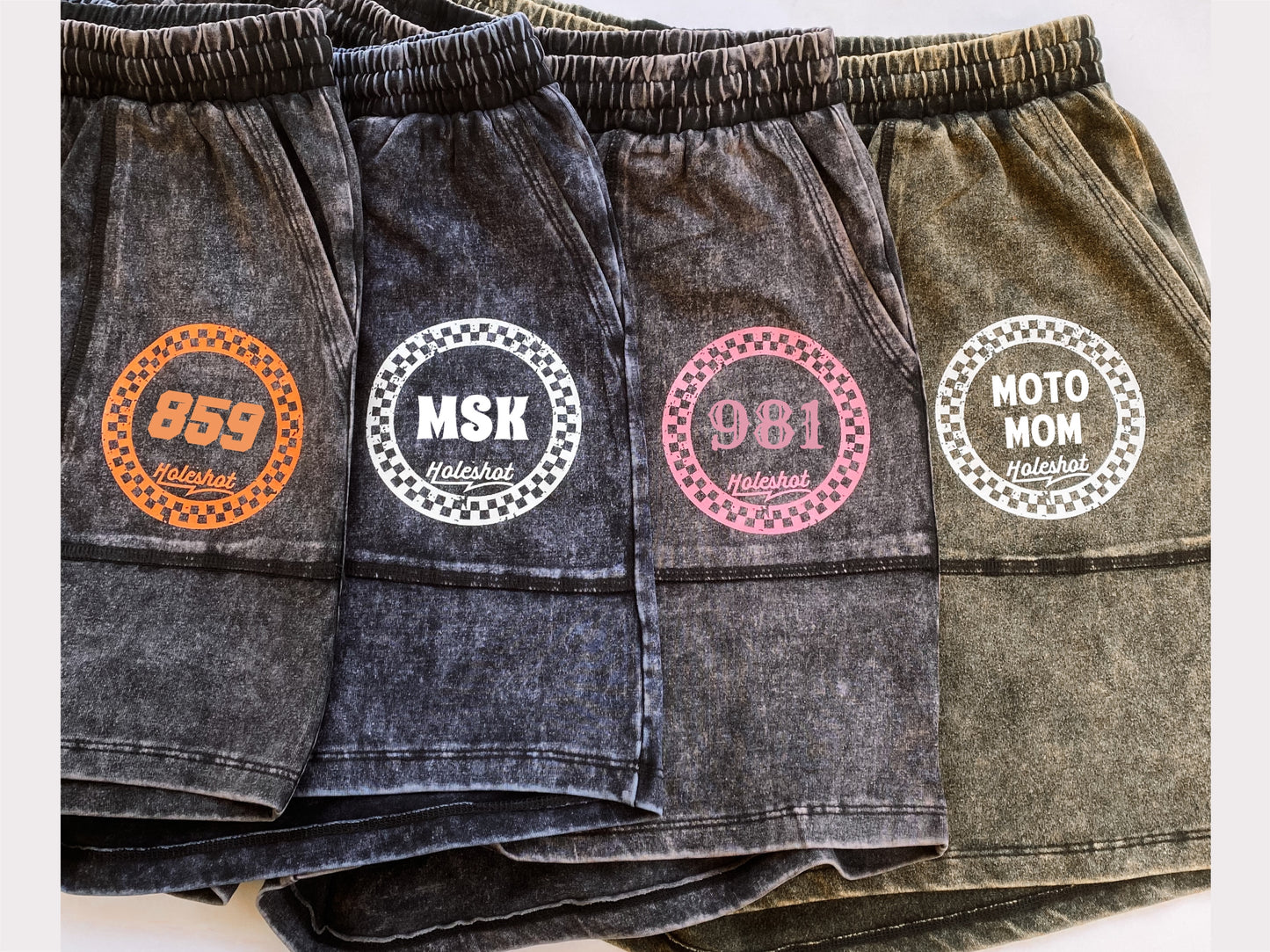 Personalized Women’s Acid Wash Shorts