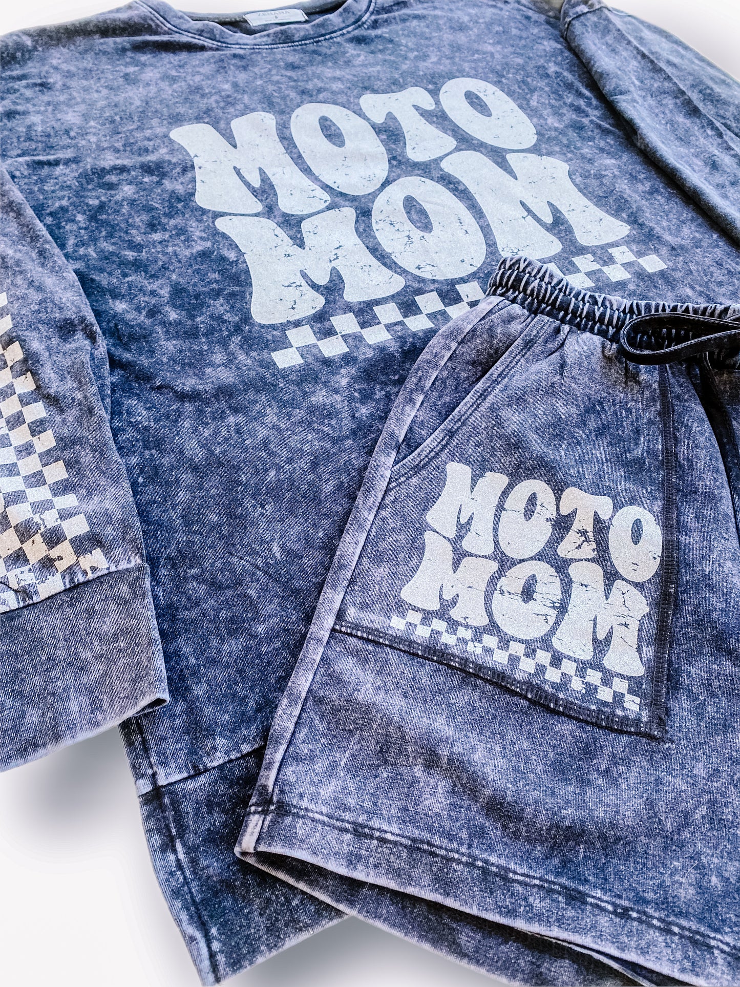 Moto Mom Acid Wash Set