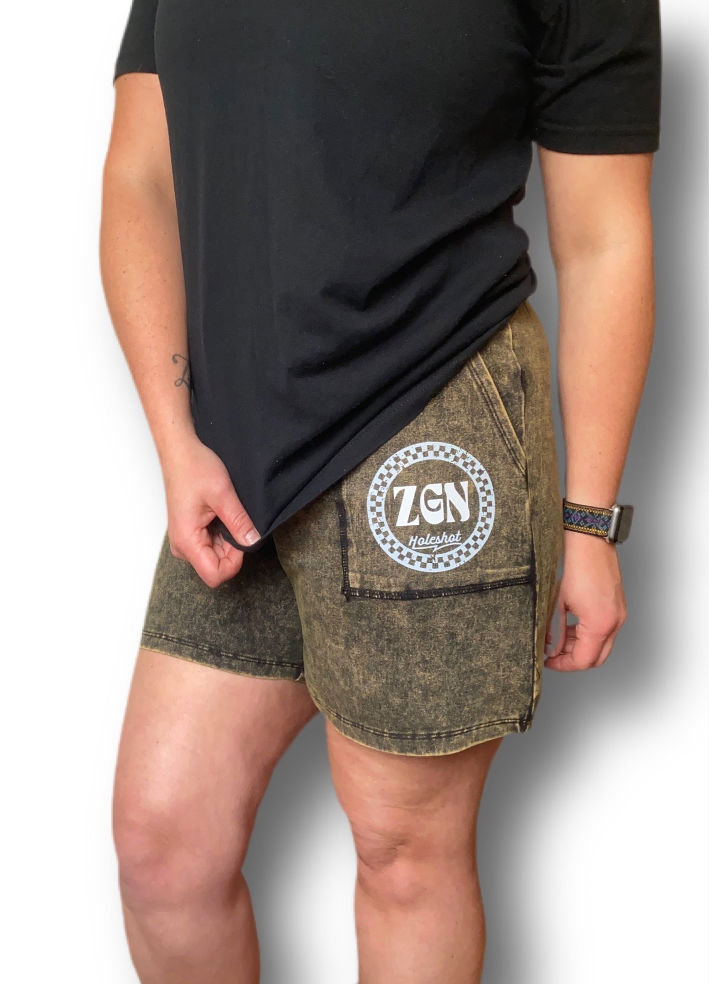 Personalized Women’s Acid Wash Shorts