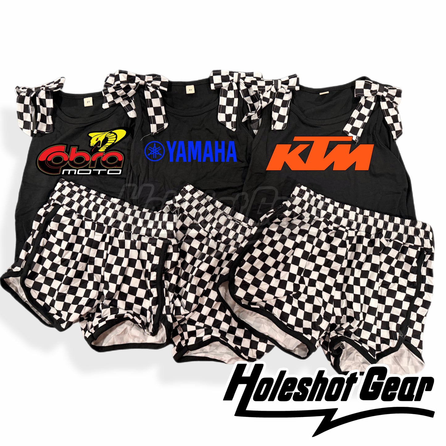 Checkered Bow Shorts & Tank Set