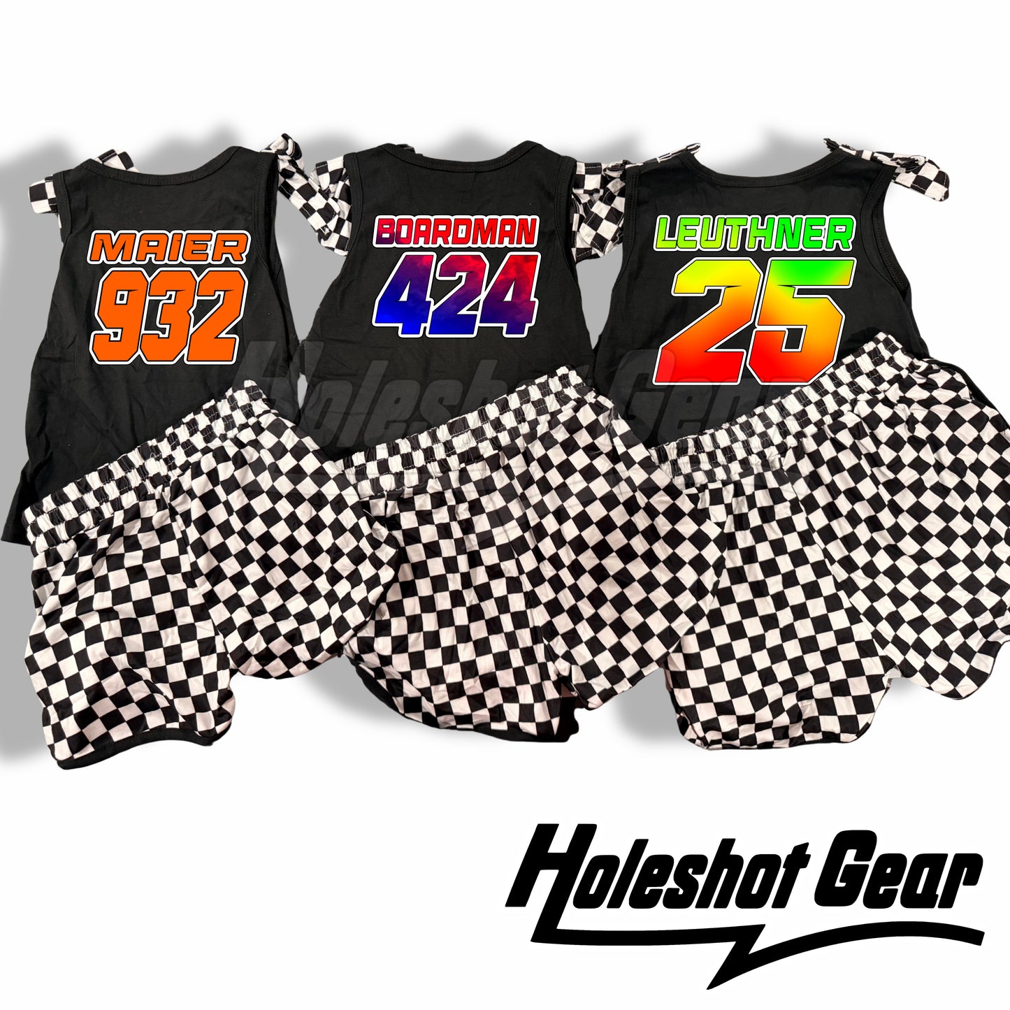 Checkered Bow Shorts & Tank Set