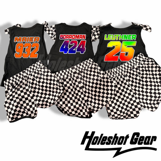 Checkered Bow Shorts & Tank Set