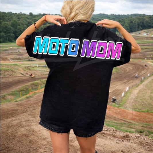 Moto Mom Over Sized Font Comfort Colors