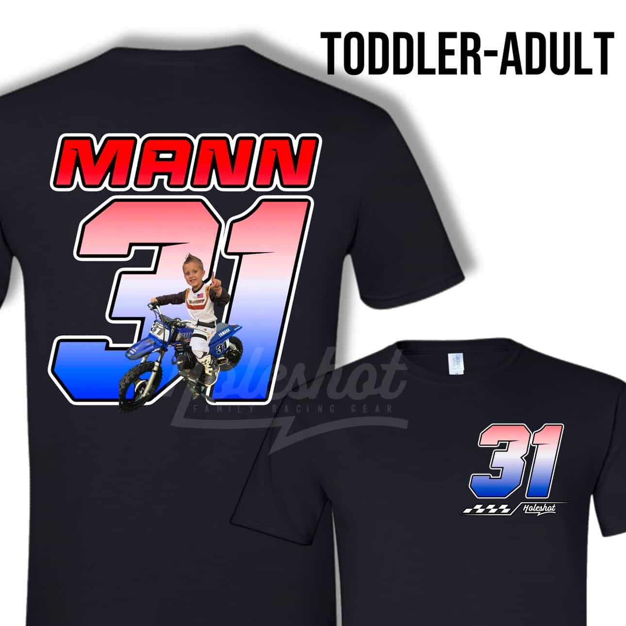 Custom Rider Photo with Number