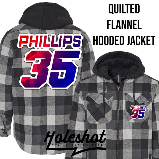 Quilted Flannel Hooded Jacket