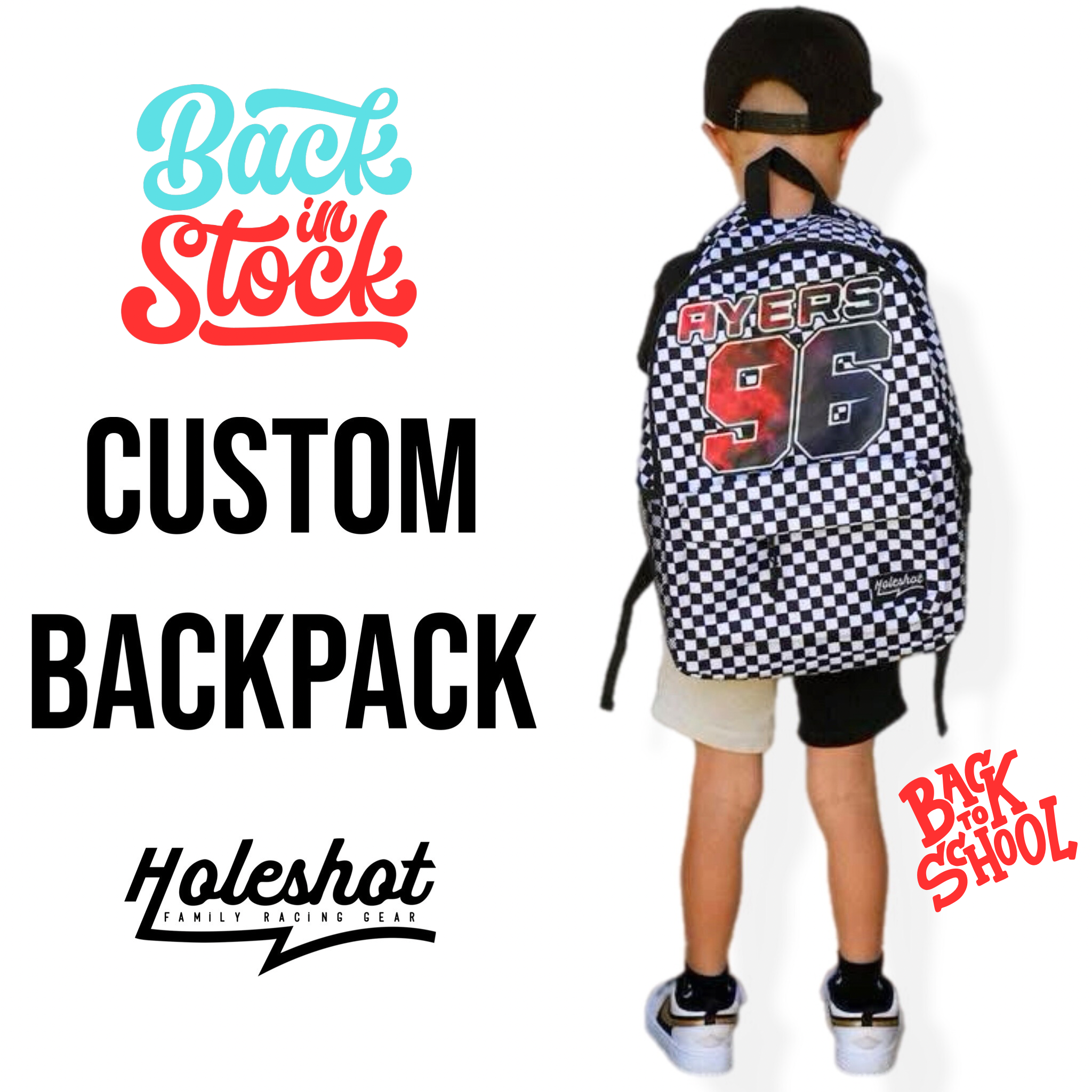 Personalized Back Pack – Holeshot Gear