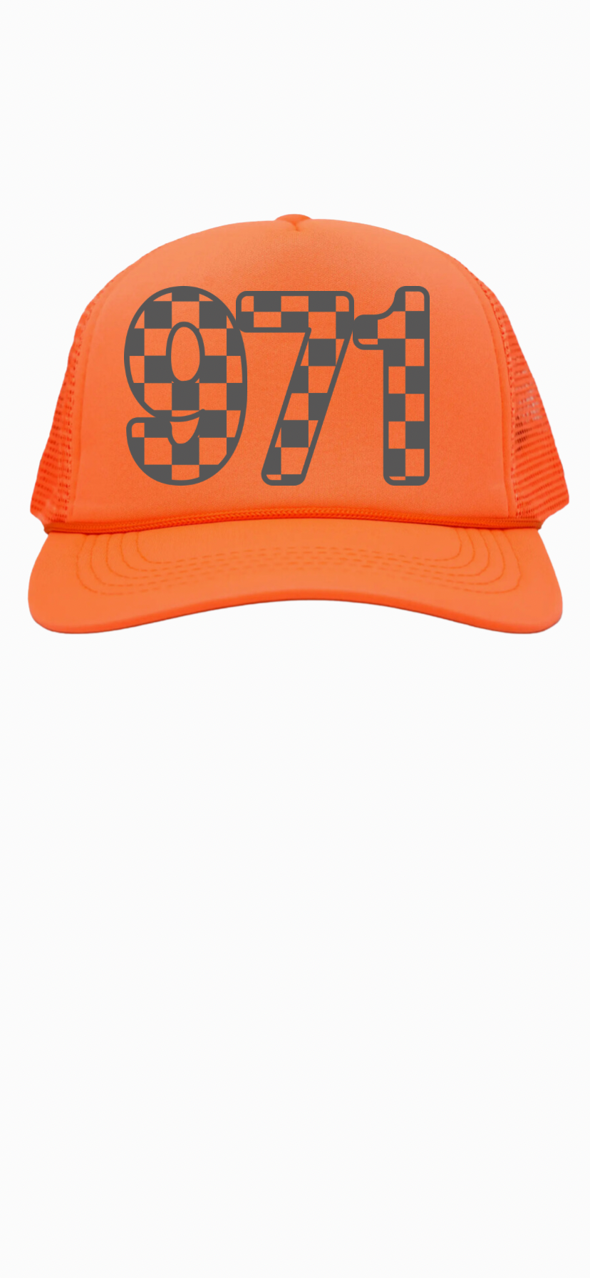 Checkered Design Trucker Hat
